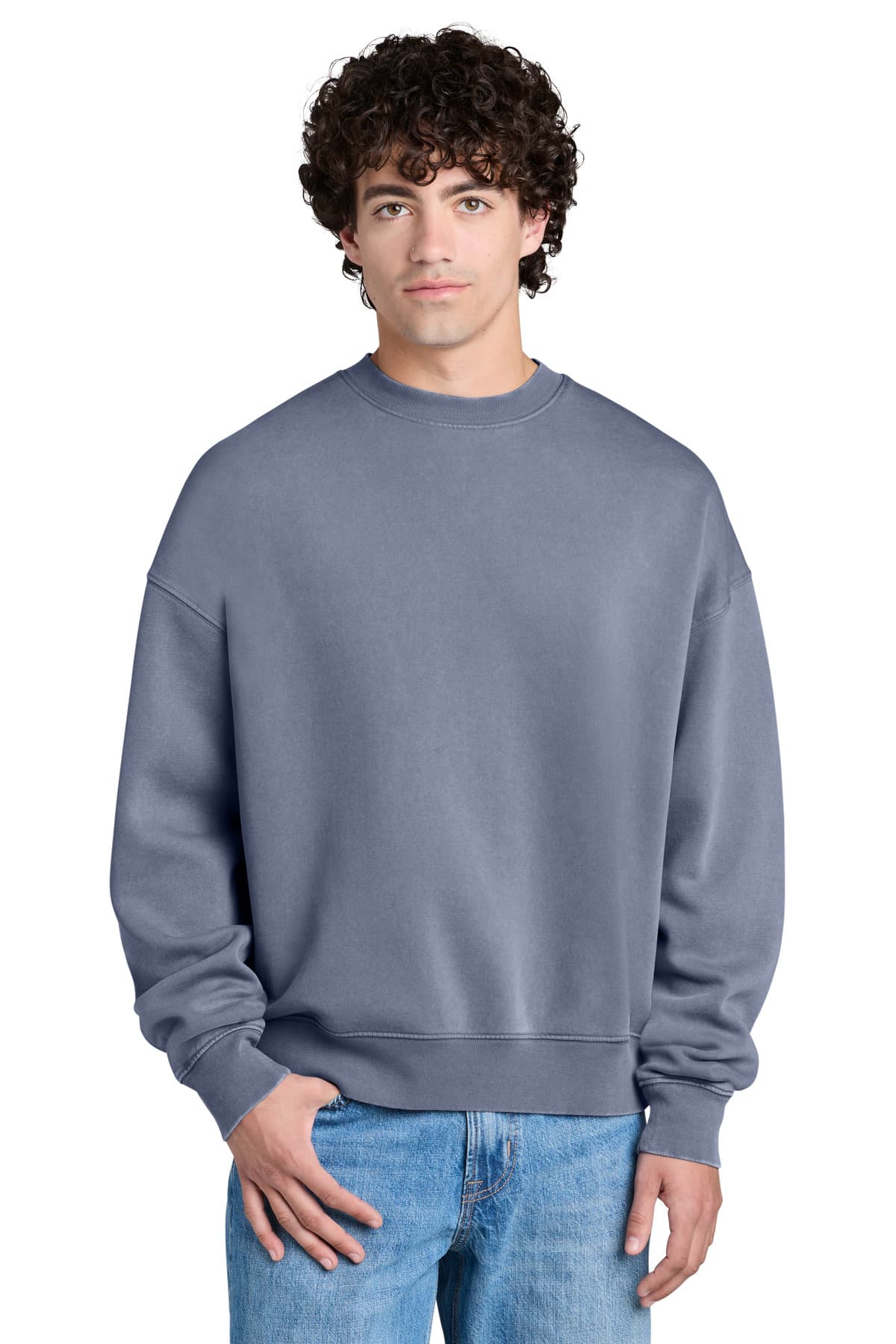 Stanley/Stella Stanley/Stella Unisex Easer Vintage Crewneck Sweatshirt SXU043 in G. Dyed Blue Grey