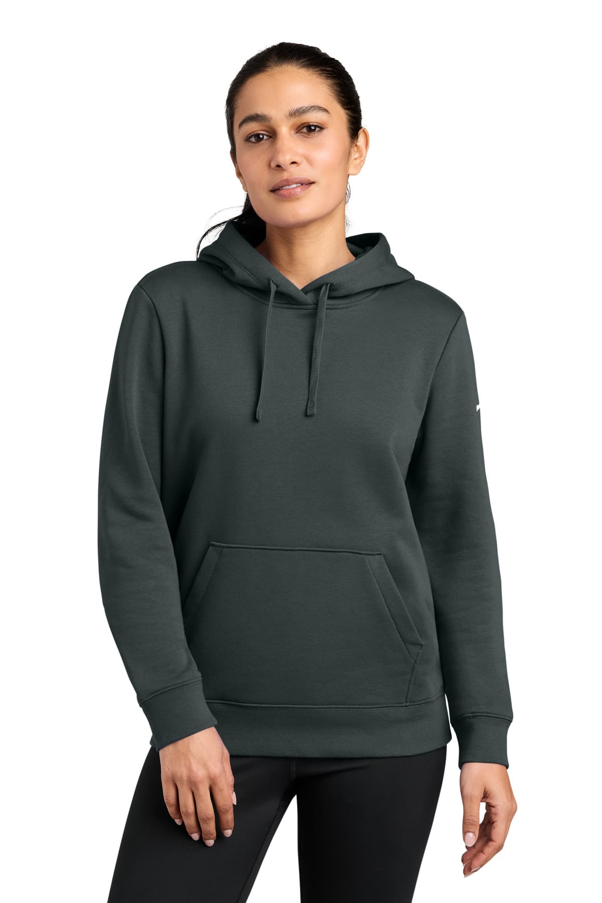 Nike Nike Women's Club Fleece Sleeve Swoosh Pullover Hoodie NKFD9889 in Anthracite