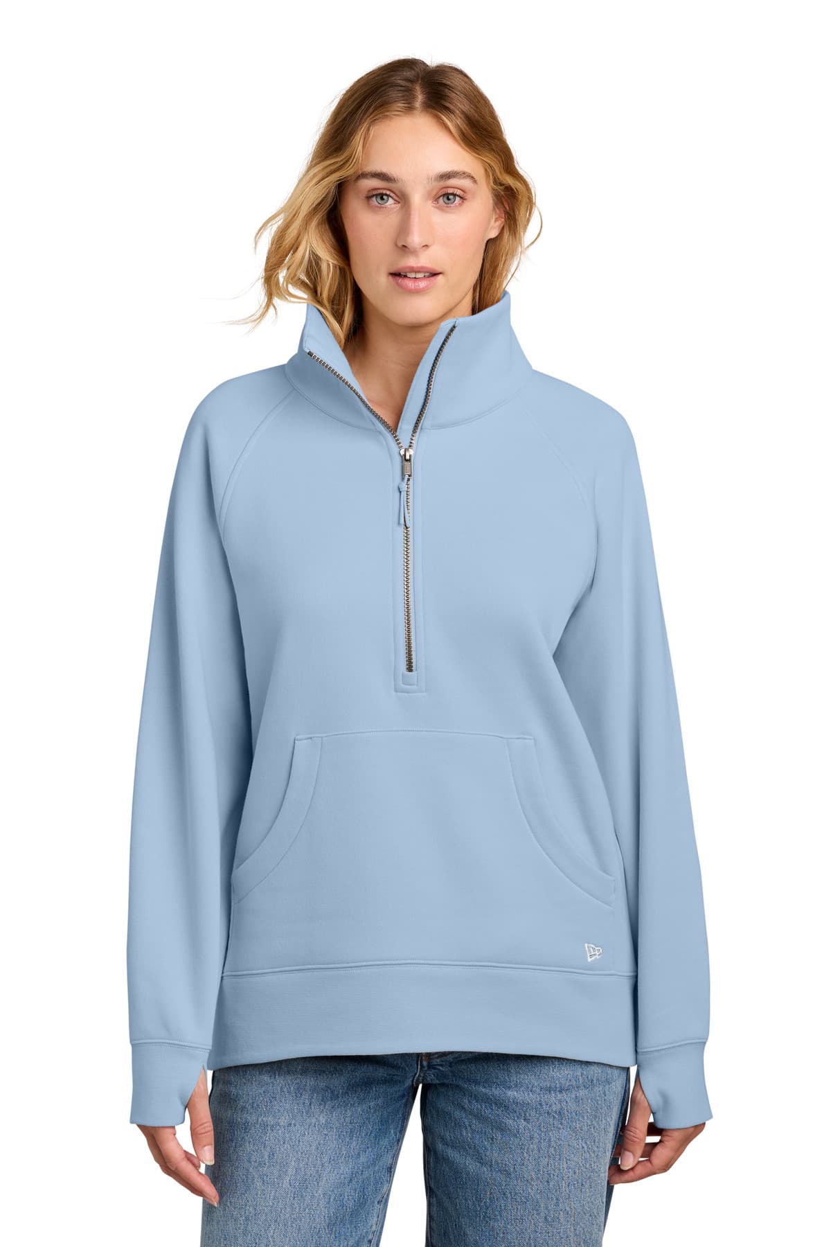 New Era New Era Women's Heritage Fleece 1/2-Zip LNEA528 in Cloud Blue